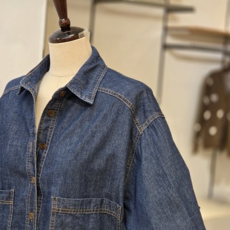 빅포켓 박시 데님 셔츠