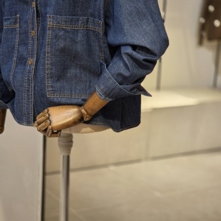 빅포켓 박시 데님 셔츠