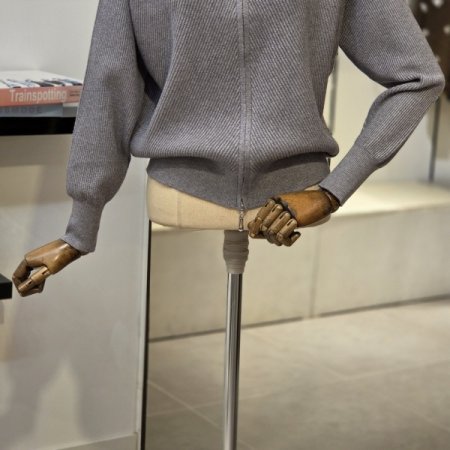 레글런 니트 집업 가디건