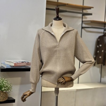 레글런 니트 집업 가디건