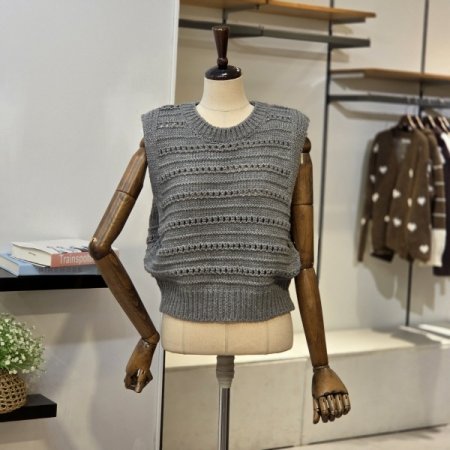 미엘 니트 조끼