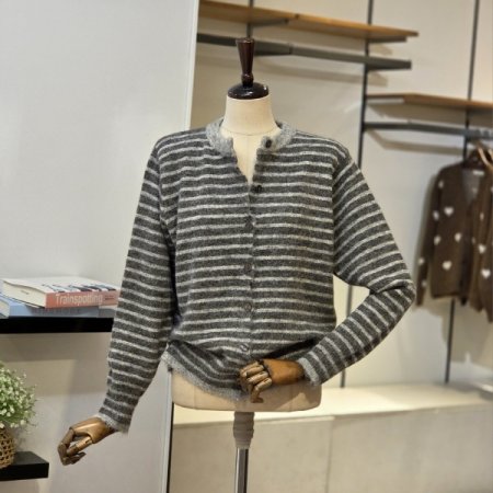 스트라이프 무디 가디건