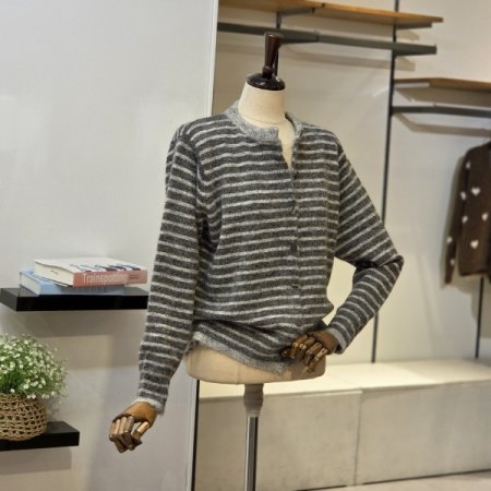 스트라이프 무디 가디건