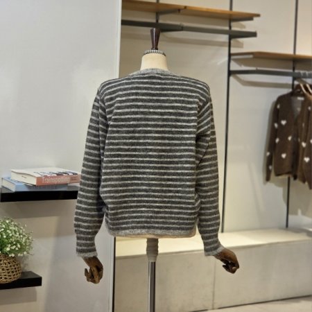 스트라이프 무디 가디건