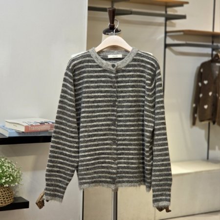 스트라이프 무디 가디건