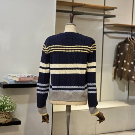 라인 꽈배기 가디건