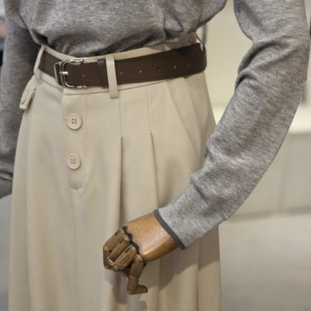 버튼 포켓 와이드 팬츠