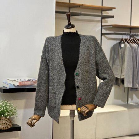 컬러 버튼 가디건