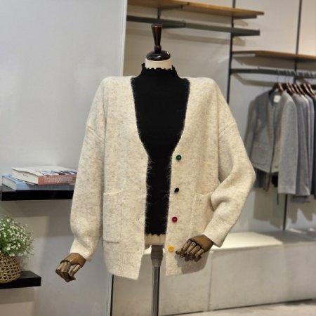 컬러 버튼 가디건