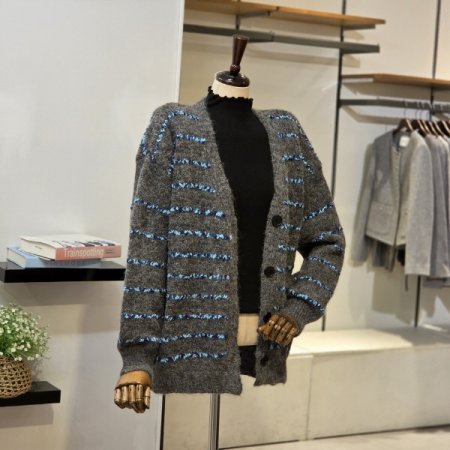 펄 라인 가디건