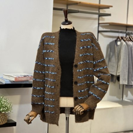 펄 라인 가디건