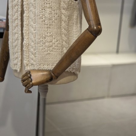 꽈배기 브이 니트 조끼