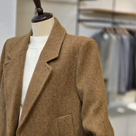 백버튼 롱 코트