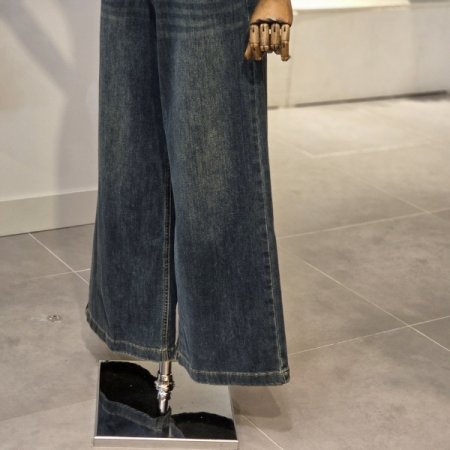 스판 와이드 데님 팬츠