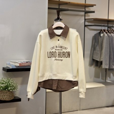 셔츠배색 맨투맨