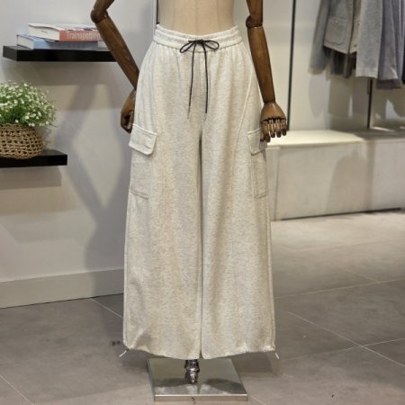 옆 포켓 와이드 트레이닝 팬츠