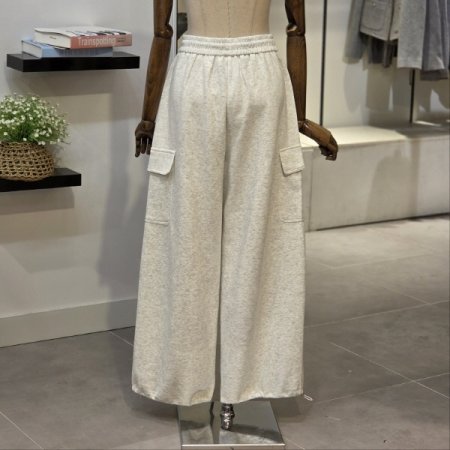 옆 포켓 와이드 트레이닝 팬츠