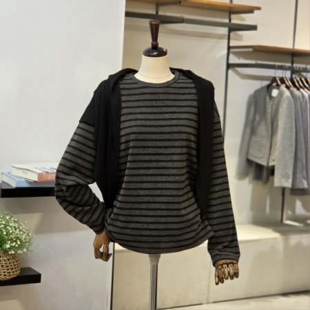 머플러세트 기모 단가라 티셔츠