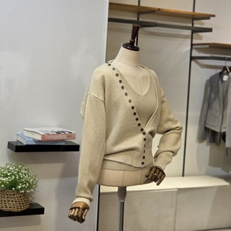 나시 SET 단추V넥 가디건