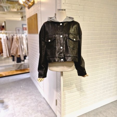 둘둘후드레더자켓