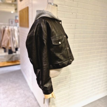 둘둘후드레더자켓