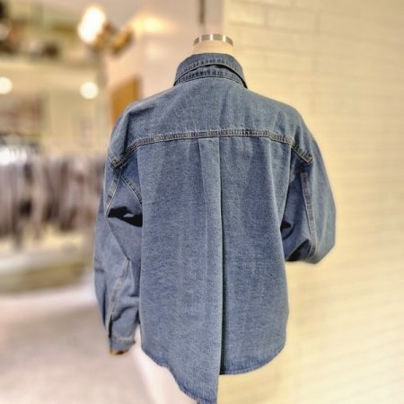 크롭포켓데님셔츠