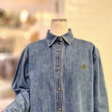 타원자수데님셔츠