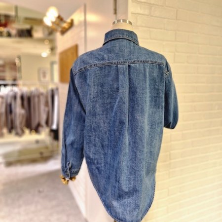 타원자수데님셔츠