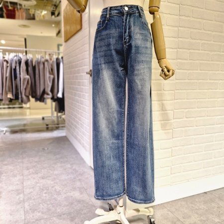 구일배기일자데님팬츠