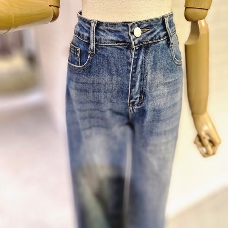 구일배기일자데님팬츠