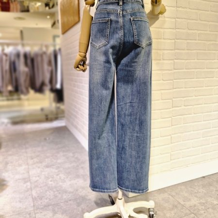 구일배기일자데님팬츠