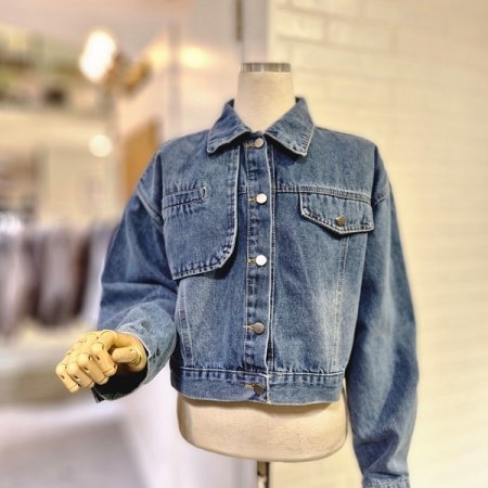 날개크롭데님자켓