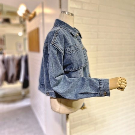 날개크롭데님자켓