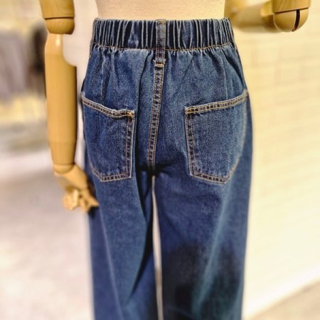 핀턱와이드데님팬츠