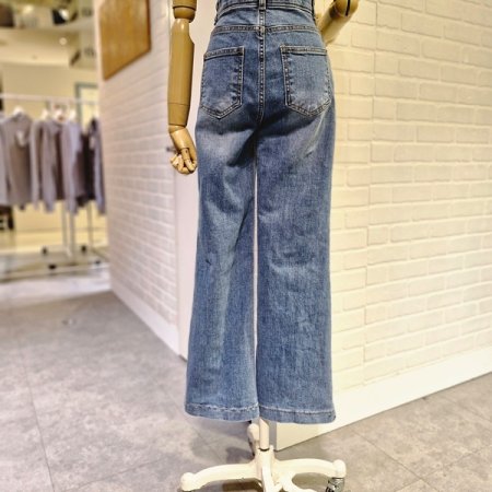 르둘공세미부츠컷데님팬츠