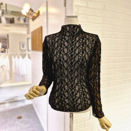 큰꽃시스루블라우스