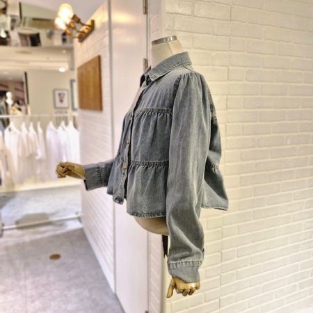 르미니셔링데님블라우스