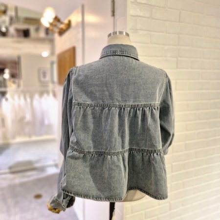 르미니셔링데님블라우스