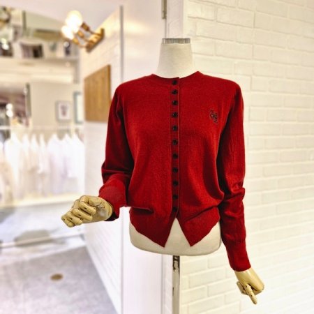 르버튼자수가디건