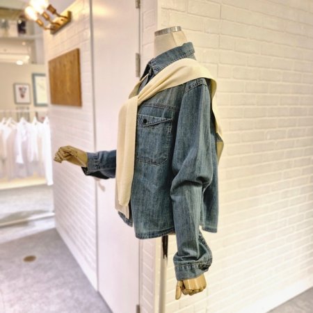 데님베이직케이프세트셔츠