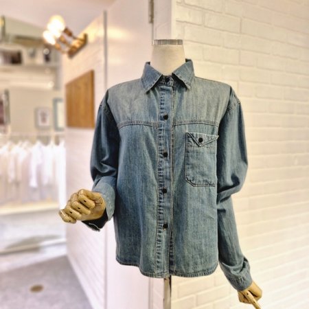 데님베이직케이프세트셔츠