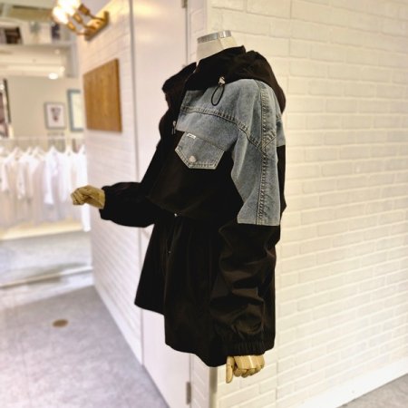 르로리청배색후드점퍼