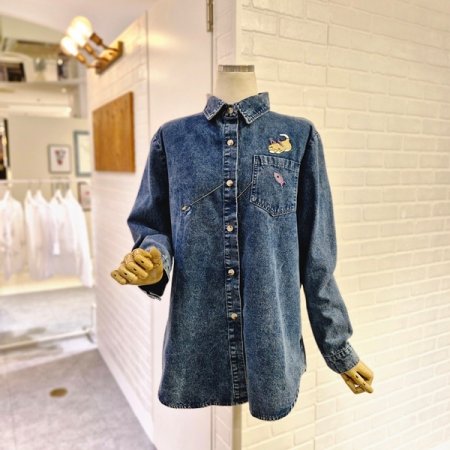 르피캣데님셔츠