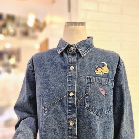 르피캣데님셔츠