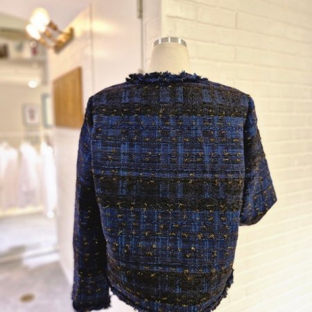 르포켓버튼트위드자켓