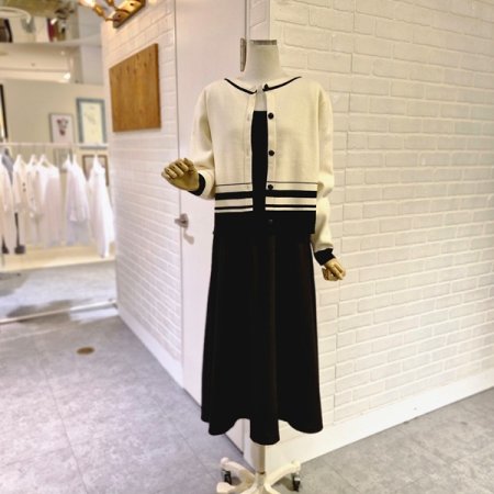 르배색라운드세트원피스