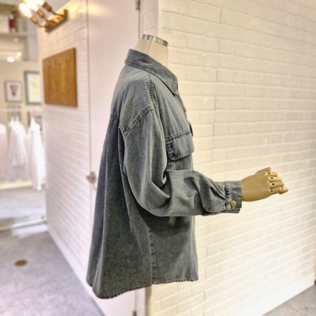 르리본데님셔츠