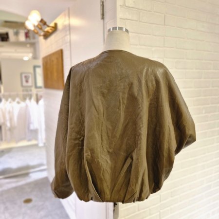 라운드셔링레더자켓