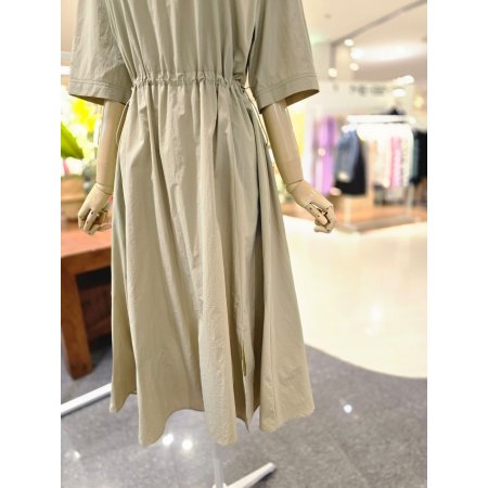 카라배색허리스트링 원피스