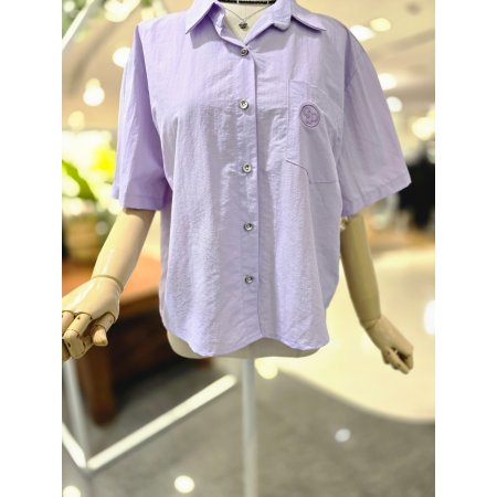 버튼자수 반팔셔츠